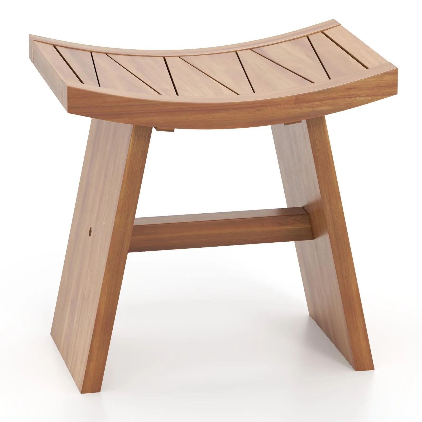 18" x 13" x 17.5" Waterproof Shower Stool with Curved Seat for Inside Shower bathroom organizer, toilet brush holder