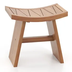18" x 13" x 17.5" Waterproof Shower Stool with Curved Seat for Inside Shower bathroom organizer, toilet brush holder