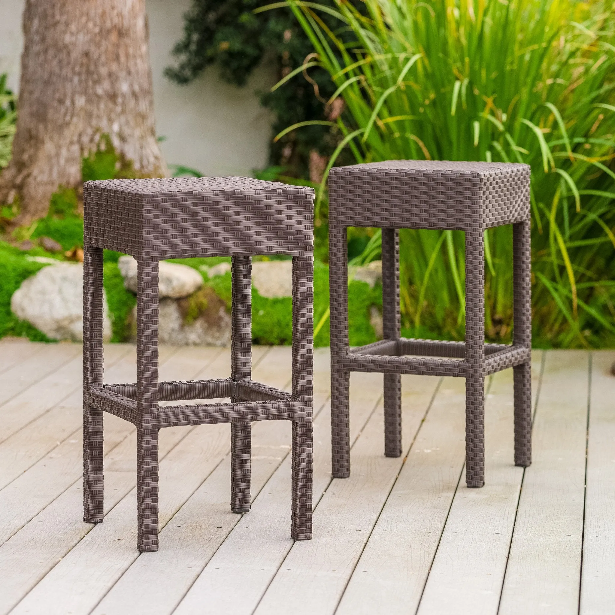 28-Inch Outdoor Backless Bar Stools (Set of 2) - NH053932 patio chairs, outdoor seating