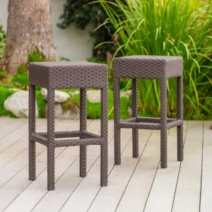 28-Inch Outdoor Backless Bar Stools (Set of 2) - NH053932 patio chairs, outdoor seating