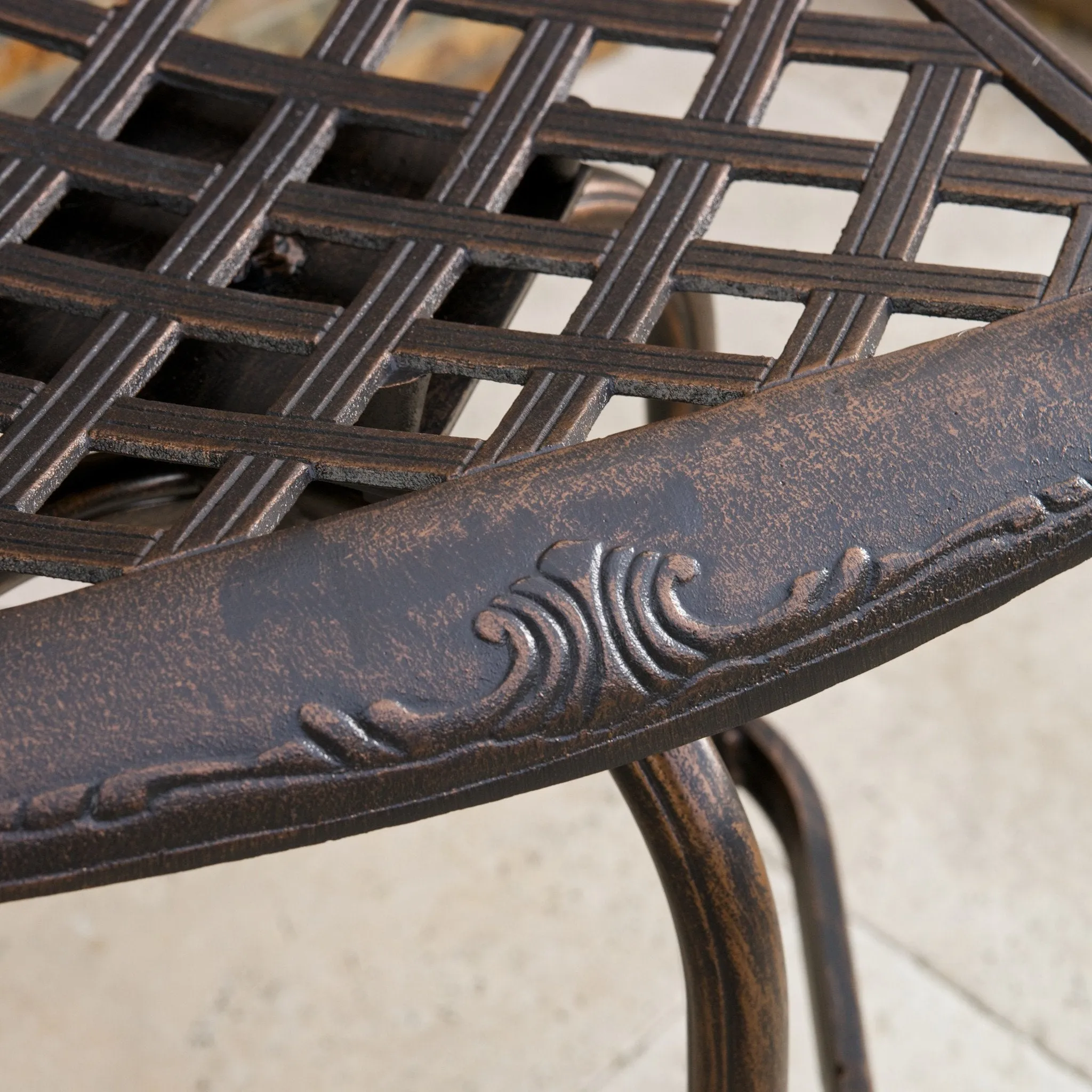 30-Inch Outdoor Cast Aluminum Bar Stools (Set of 2) - NH977832