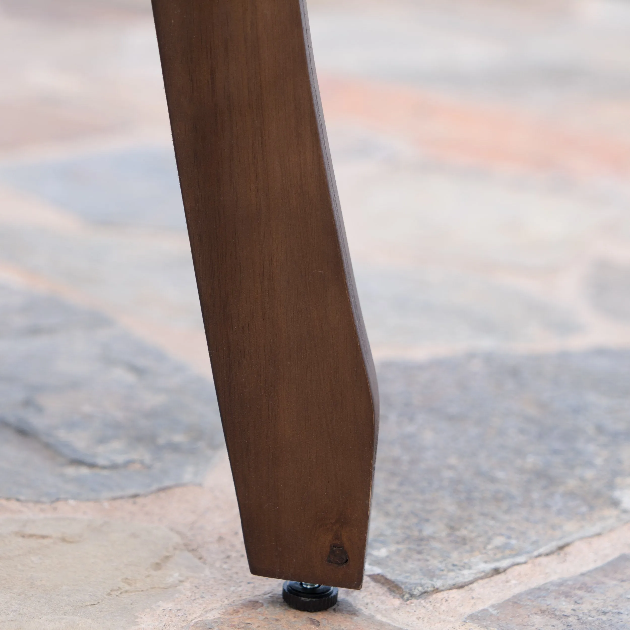 30-Inch Outdoor Dark Brown Finished Acacia Wood Barstools - NH720103