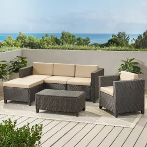 4-5-Seater Outdoor Sectional with Coffee Table - NH586003 patio chairs, outdoor seating