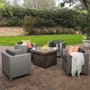 4-Seater Outdoor Fire Pit Chat Set - NH154003 patio chairs, outdoor seating