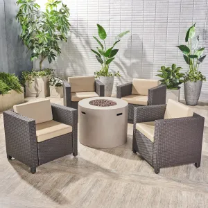 4-Seater Outdoor Fire Pit Chat Set - NH492503 patio chairs, outdoor seating