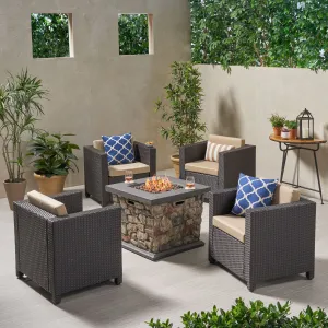 4-Seater Outdoor Fire Pit Chat Set - NH529903 patio chairs, outdoor seating