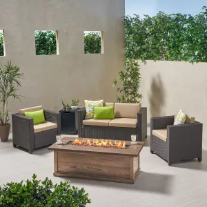 4-Seater Outdoor Fire Pit Sofa Set - NH319903 patio chairs, outdoor seating