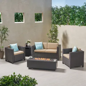 4-Seater Outdoor Fire Pit Sofa Set - NH519903 patio chairs, outdoor seating
