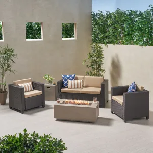 4-Seater Outdoor Fire Pit Sofa Set - NH719903 patio chairs, outdoor seating