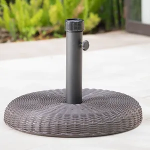 45lbs Brown Resin and Iron Round Umbrella Base - NH714003 patio chairs, outdoor seating