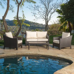 4pc Outdoor Wicker Sofa Set - NH360692 patio chairs, outdoor seating