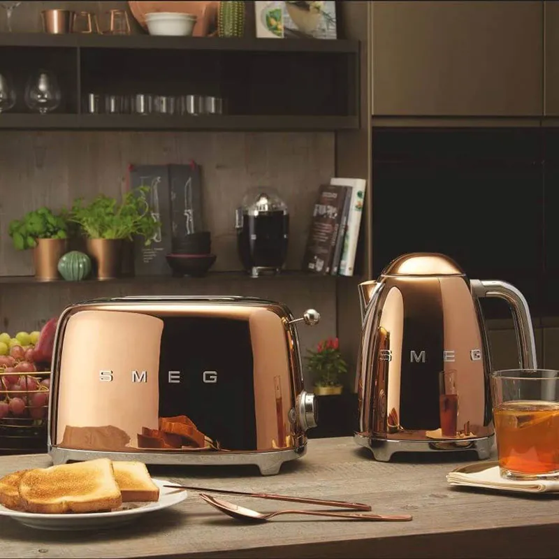 50's Retro 2 slice toaster, rose gold