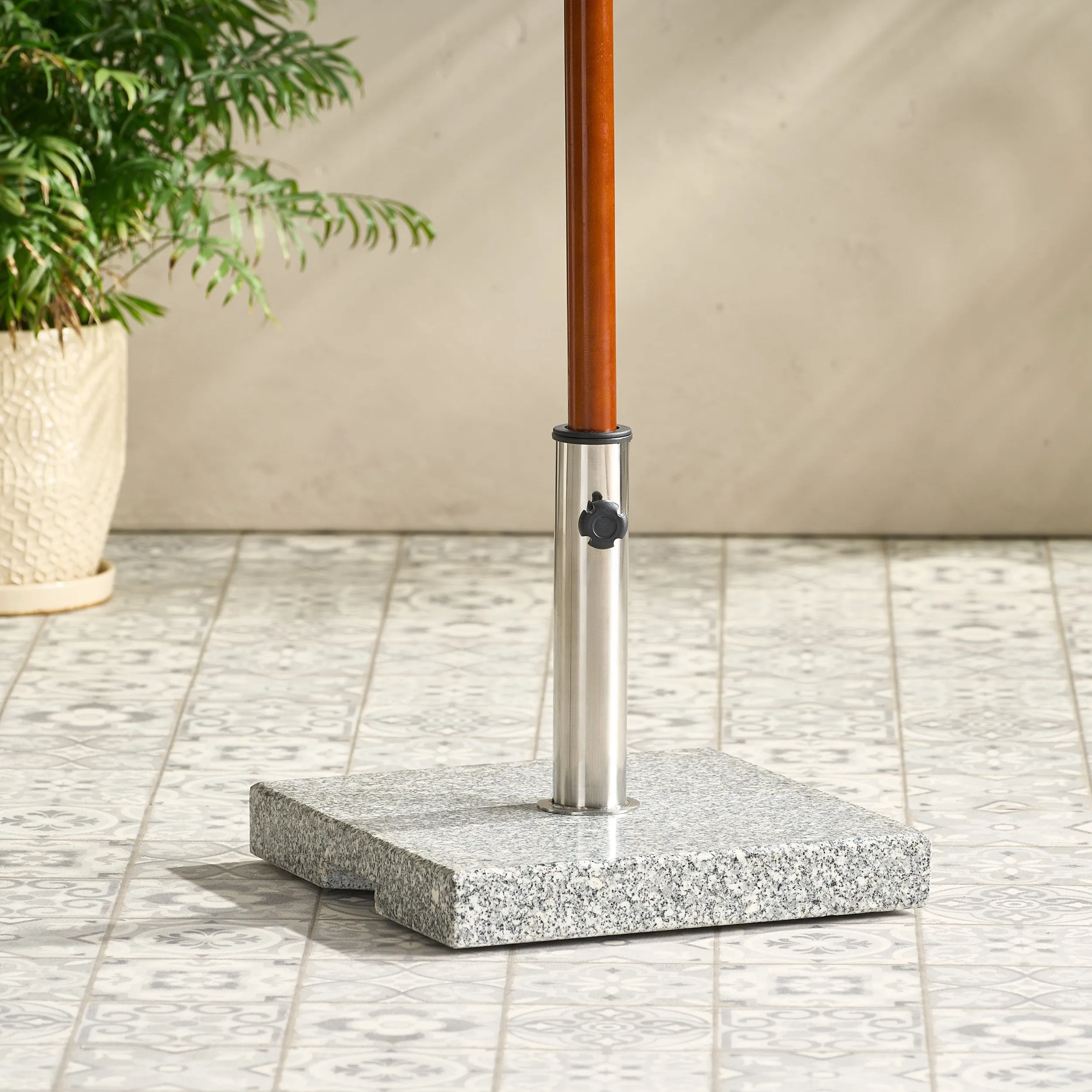 55-pound Square Grey Granite Umbrella Base - NH781692 patio chairs, outdoor seating