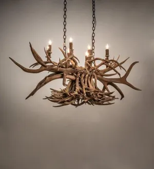55" Elk & Deer Antler Chandelier antler chandelier, rustic lighting
