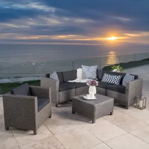 6-Seater Outdoor Sectional with Coffee Table - NH096003 patio chairs, outdoor seating