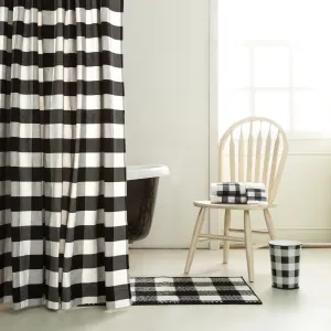 6PC Camille Buffalo Check Bathroom Set bath rugs, non-slip bathroom mat