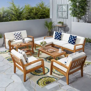 7-Seater Sectional Sofa Set For Patio with Loveseat - NH382703 patio chairs, outdoor seating