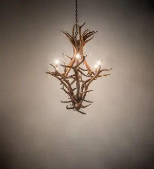 8-Light Elk & Mule Deer Antler Chandelier patio chat set, outdoor furniture set