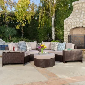 8pc Outdoor Sectional Sofa Set w/ Storage Trunks - NH450992 patio chairs, outdoor seating