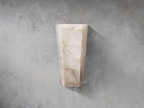 Alabaster Hexagonal Sconce Sconces & Wall Lighting,wall sconce lighting