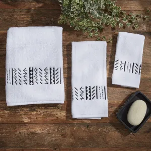 Amaya Aztec Bath Towel Collection bathroom set, shower caddy