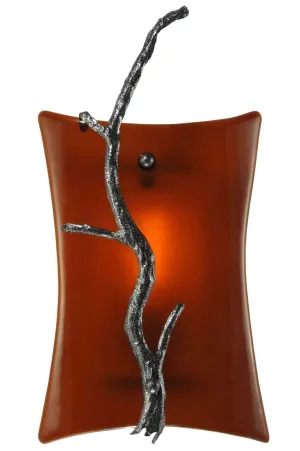 Amber Glass Wall Sconce dining table decor, bar servingware