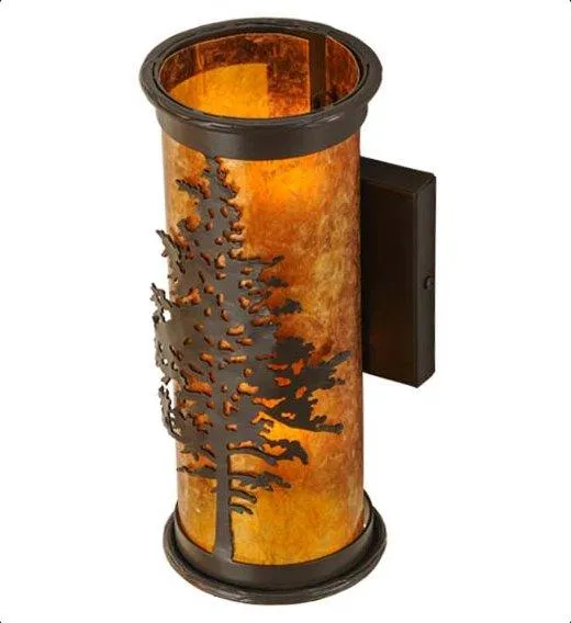 Amber Mica Tamarack Wall Sconce
