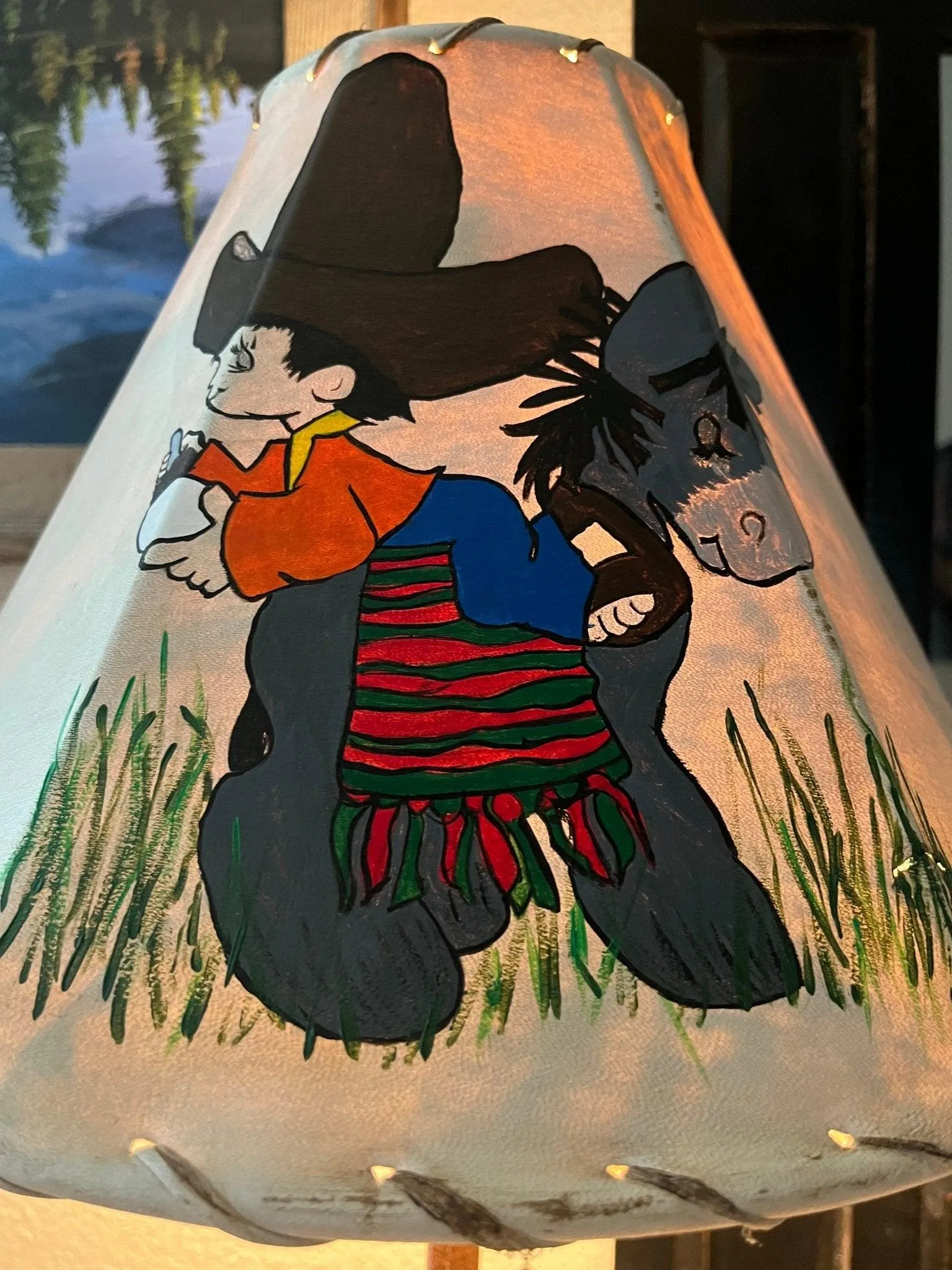 Amigos Hand Painted Precious Moments Lamp Shade