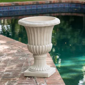 Antique White Stone Planter - NH652712 patio chairs, outdoor seating