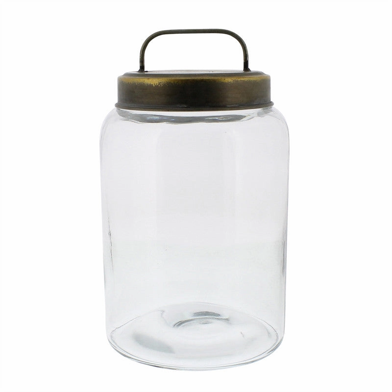 Archer Canister with Metal Lid - Med Vase,Ceramic Vase