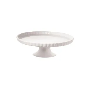 Arezzo Cake Stand, D29cm, White napkin rings, dining placemats