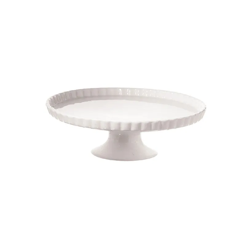 Arezzo Cake Stand, D29cm, White napkin rings, dining placemats