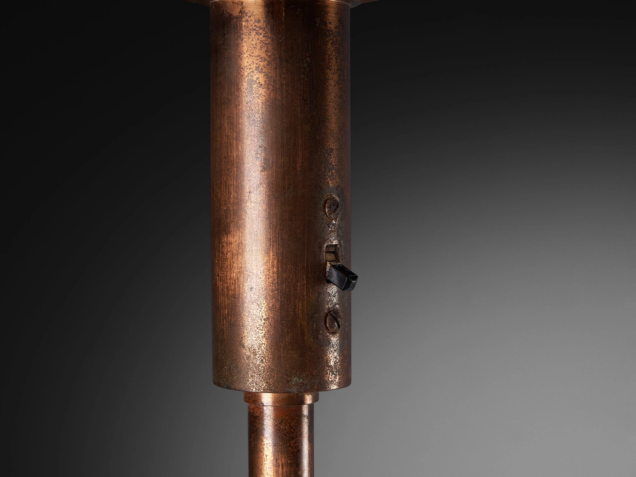 Art Deco Italian Floor Lamp in Copper