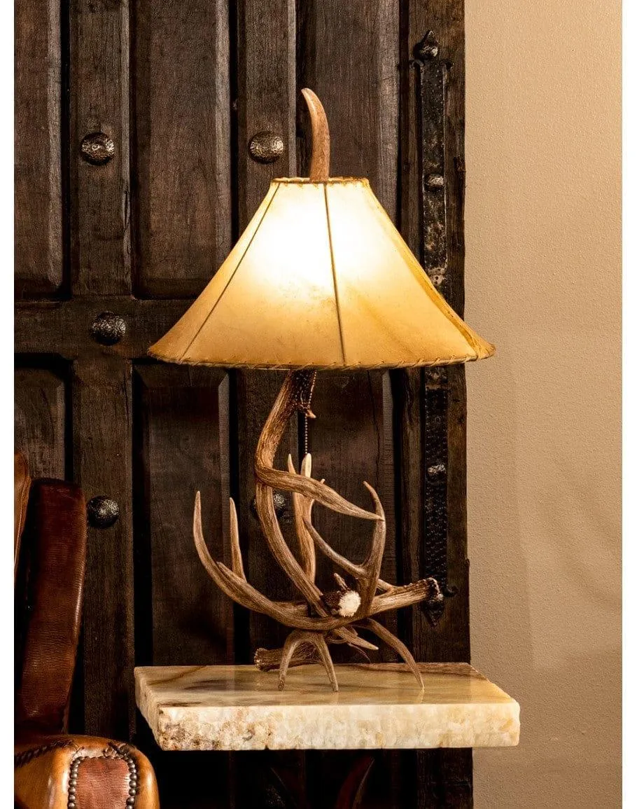 Authentic Deer Antler Table Lamp antler chandelier, rustic lighting