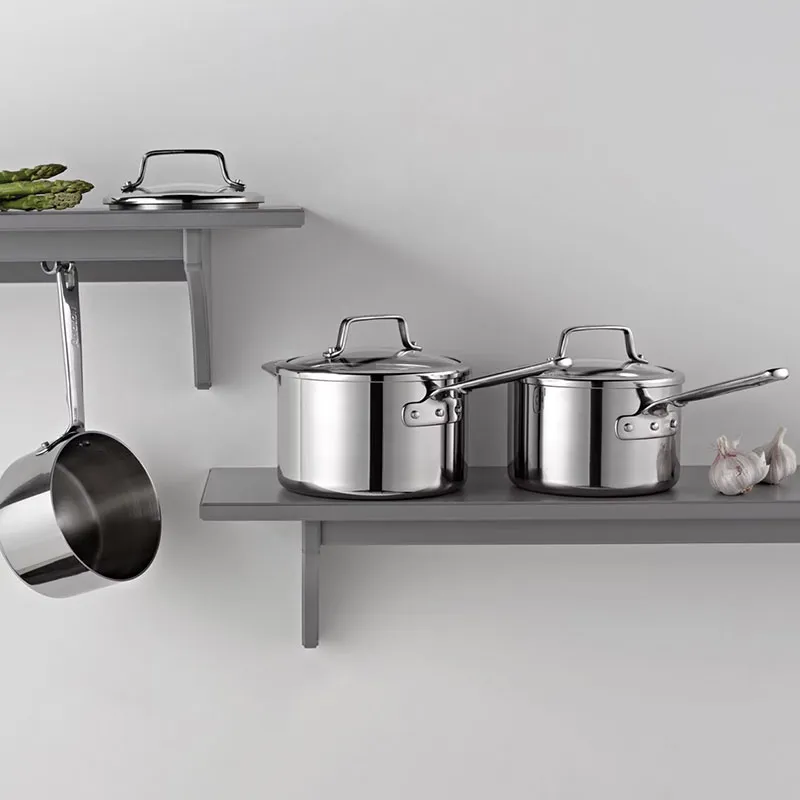 Authority Multi-Ply Clad Saucepan with lid, 3.8 litre - 20cm, Stainless Steel