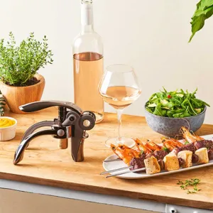 Baltaz Lever corkscrew, 13.5cm napkin rings, dining placemats