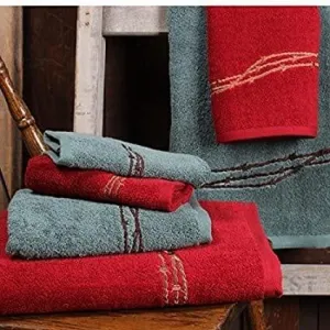 Barbed Wire Embroidered Bathroom Towels bathroom furniture, vanity cabinet