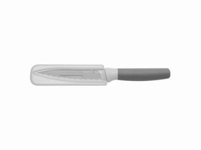 BergHOFF Leo 4.5" Stainless Steel Serrated Utility Knife, Gray Food Storage,Kitchen Storage
