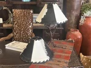 Black and White Leather Lamp Shade laundry hamper, dirty clothes basket