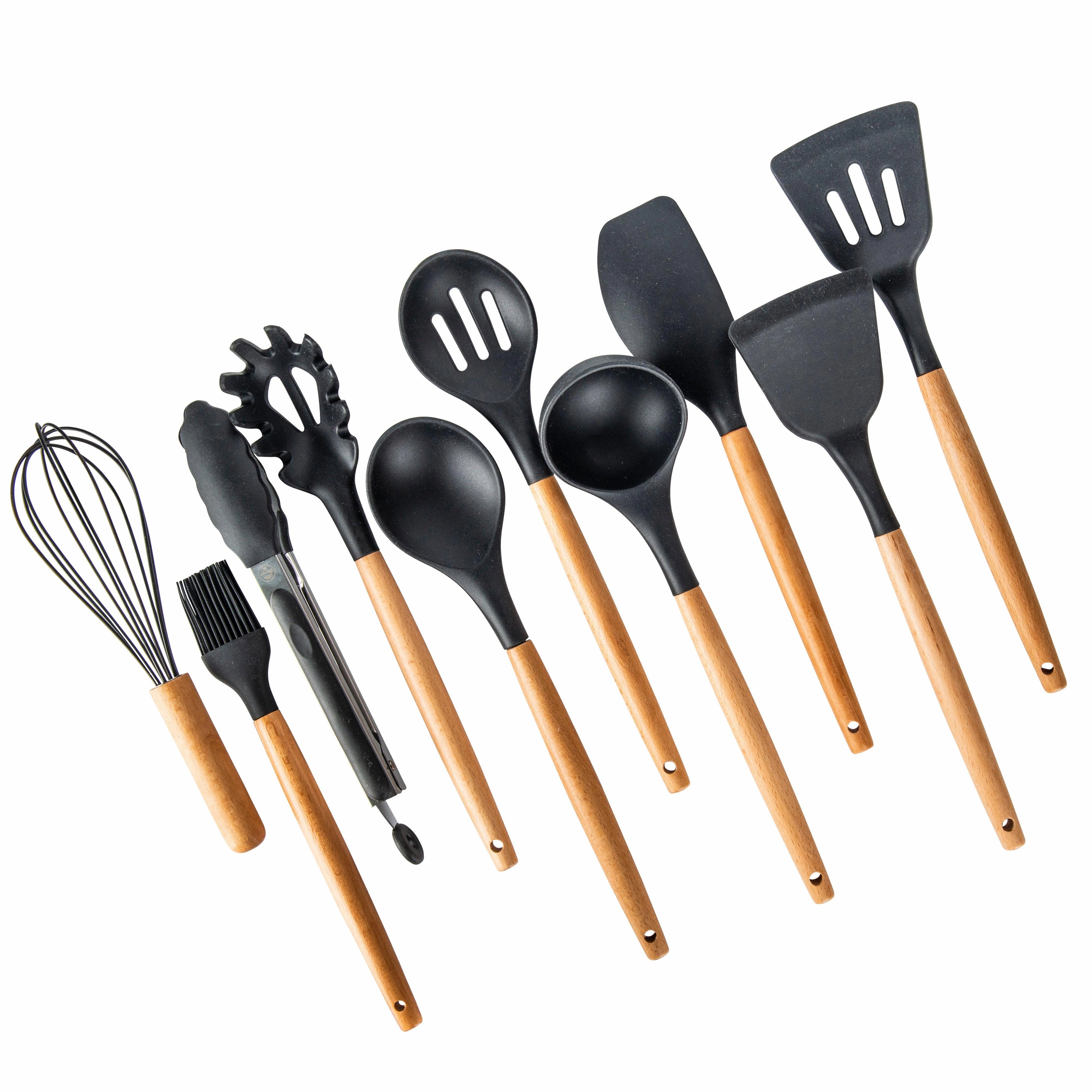 Black Silicone Utensil Set 10 Piece