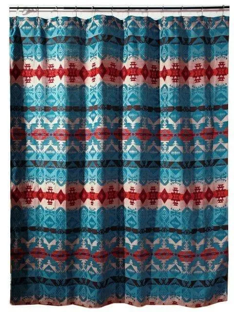 Blue Dorado Southwestern Shower Curtain bathroom furniture, vanity cabinet