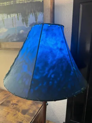 Blue Genuine Rawhide Lamp Shades laundry hamper, dirty clothes basket