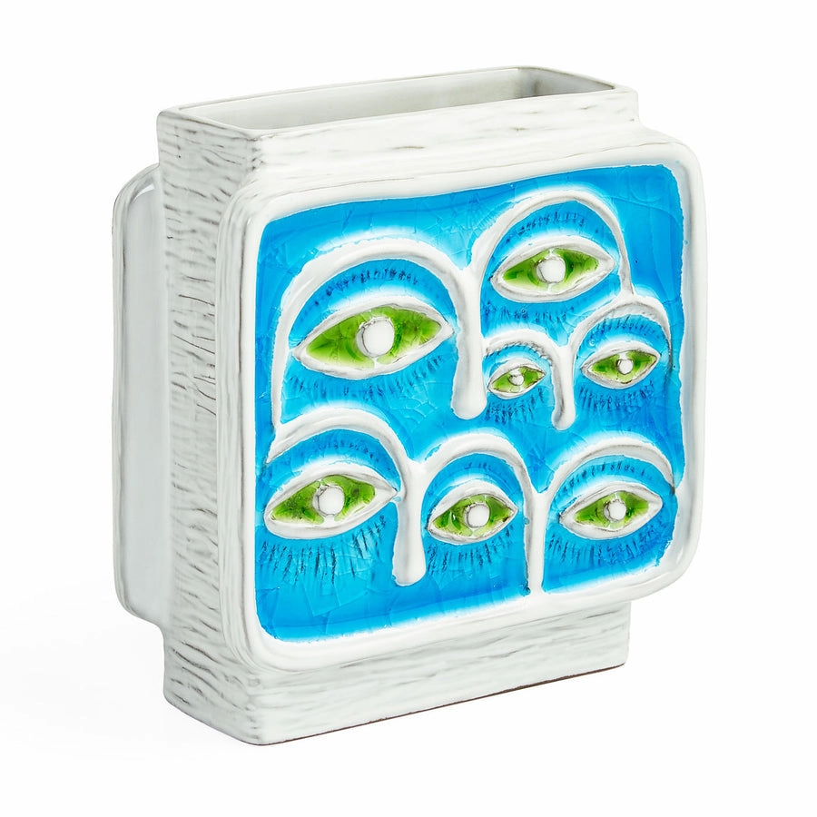 Blue Melted Glass Vase | Jonathan Adler Menagerie Eyes