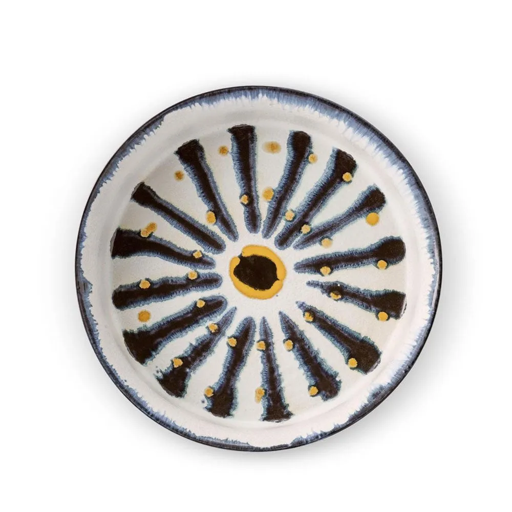 Bohme Large bowl, H10 x Dia37cm, Blue/ White/ Yellow