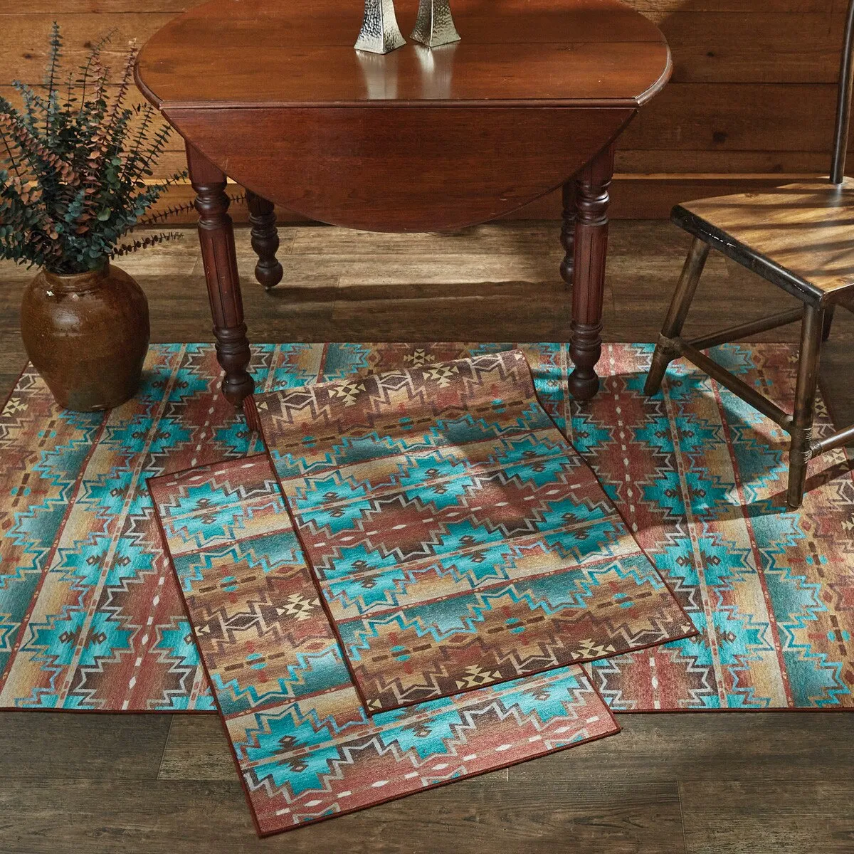 Bowen Stone Southwestern Rug Collection bath rugs, non-slip bathroom mat