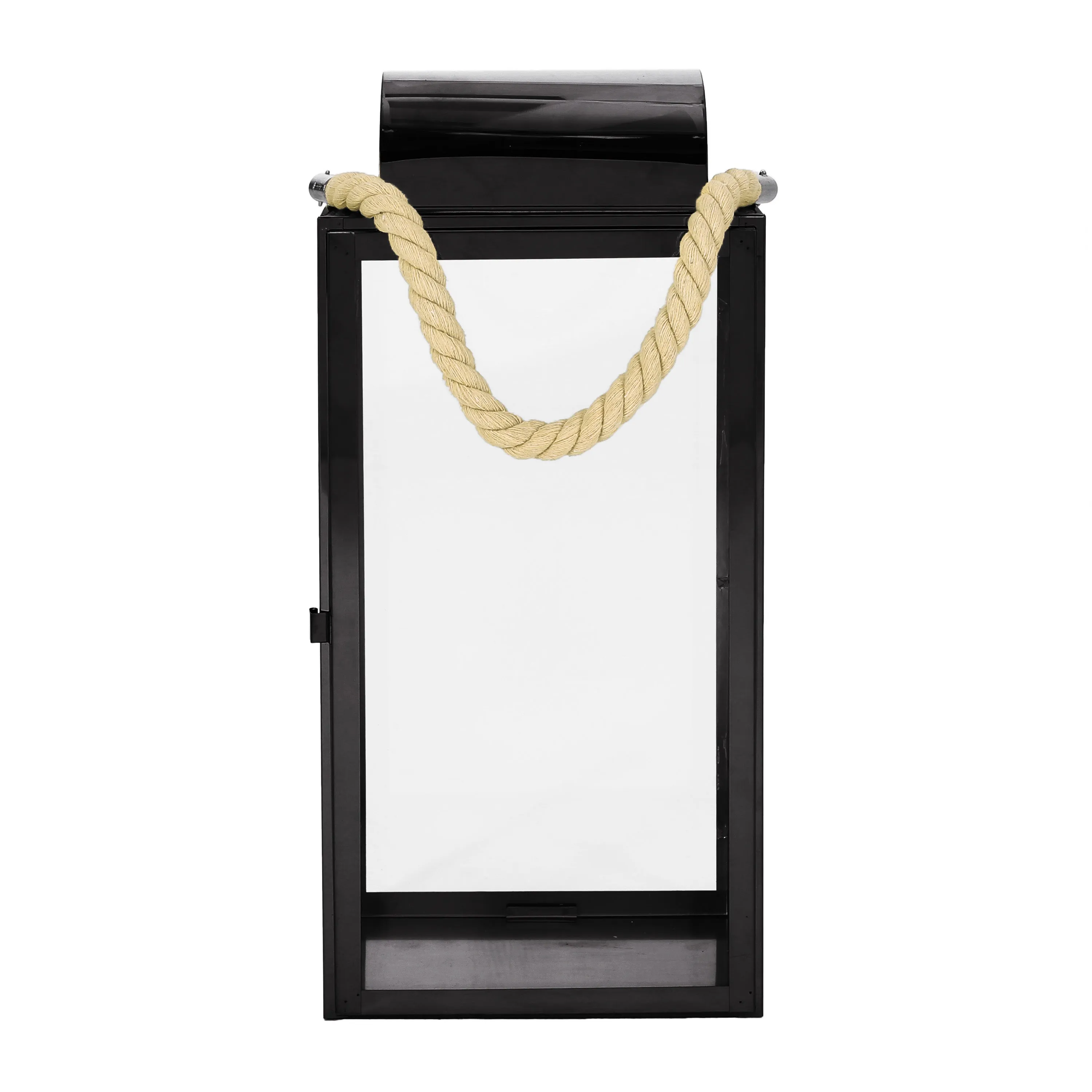 Brianna Outdoor 19" Modern Stainless Steel Lantern