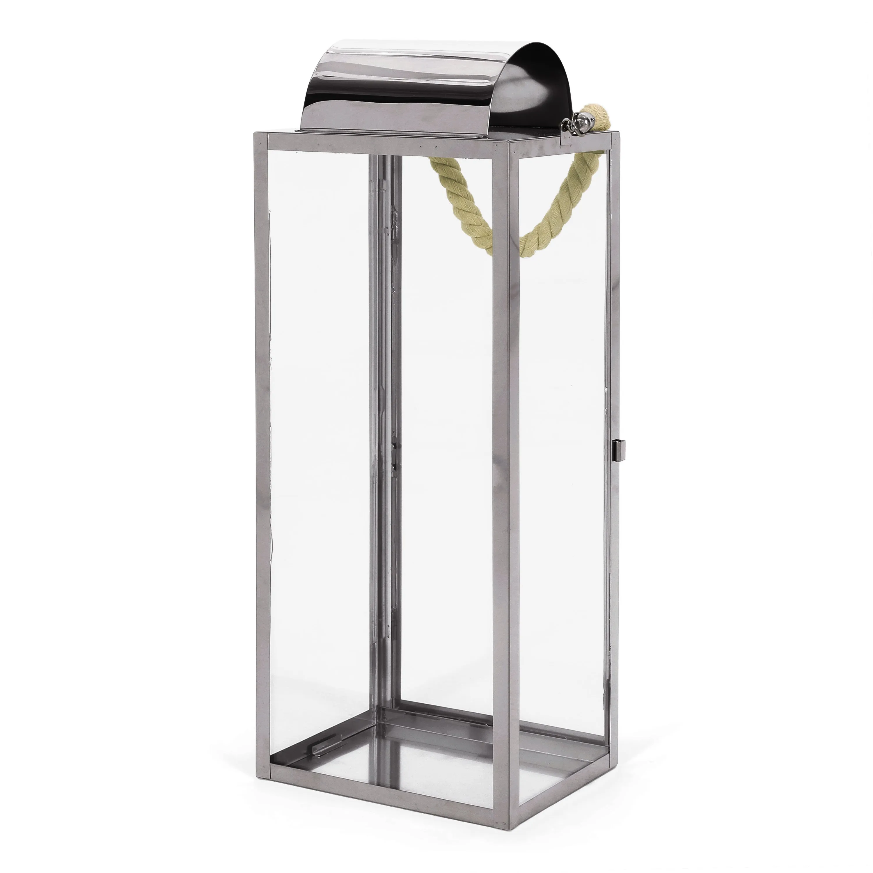 Brianna Outdoor 22" Modern Stainless Steel Lantern patio chairs, outdoor seating