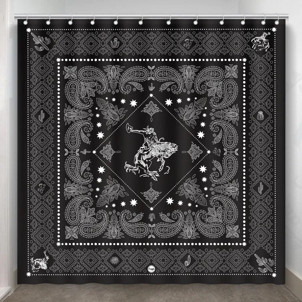 Bronc Western Shower Curtain bathroom furniture, vanity cabinet