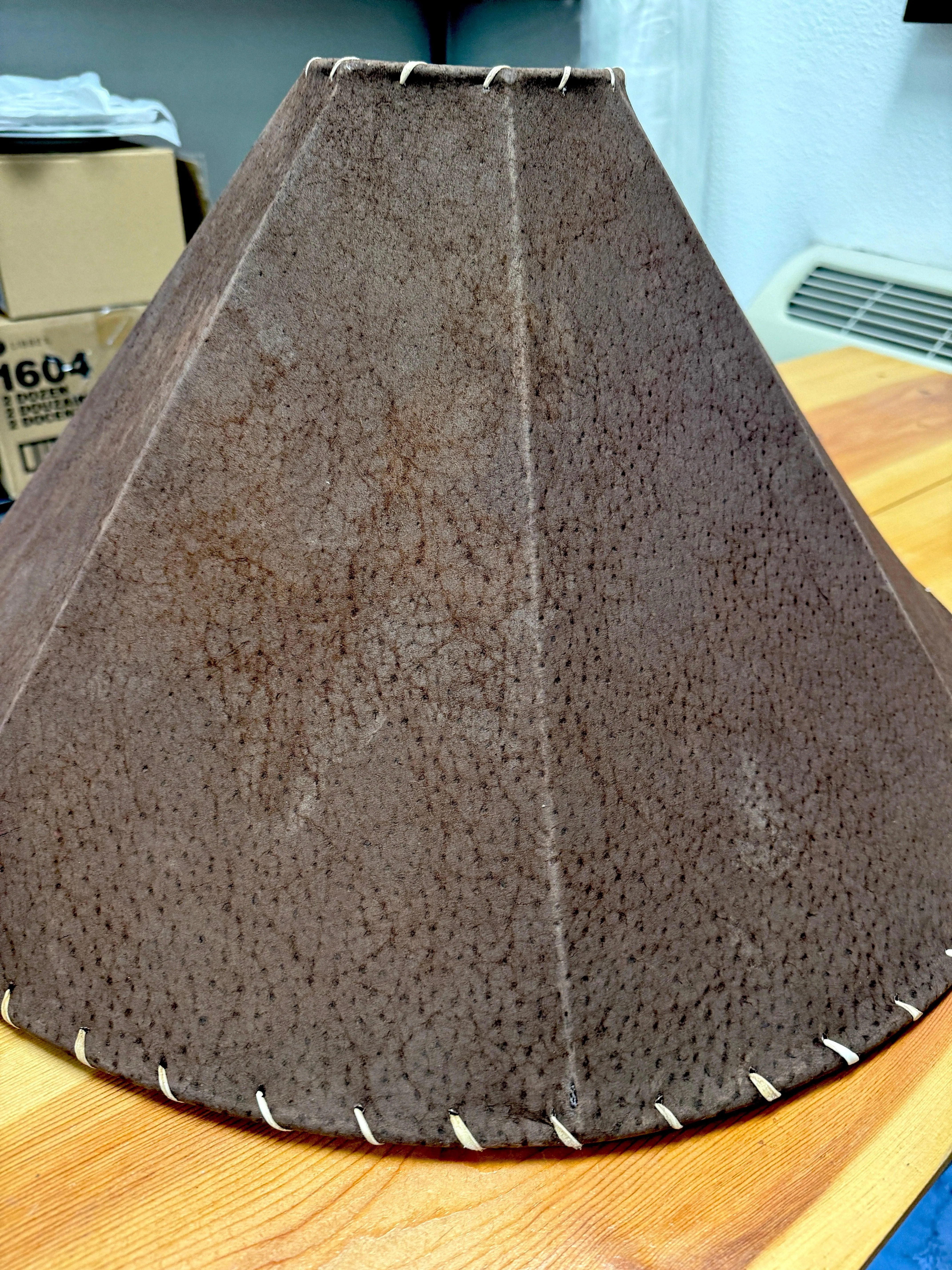 Brown Leather Lamp Shades 6 Sizes