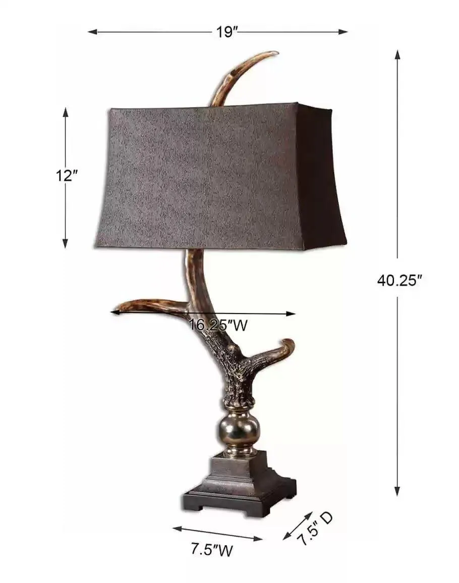 Burnished Antler Table Lamp